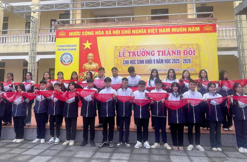  LỄ TRƯỞNG THÀNH ĐỘI CHO HỌC SINH KHỐI 9